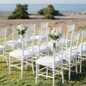 Resin Tiffany Chairs in White for Sale