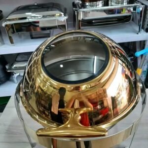 Gold Chafing Dish Round Top