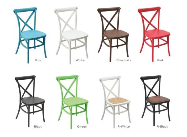 Resin Cross Back Chairs